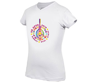 US Open '18 Peace Love Tennis S/S Tee (G) Wht