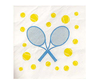 Crossed Racquet Cocktail Napkins (20x)