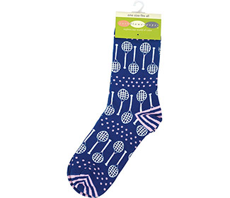 RockFlowerPaper Wimbledon Navy Crew Sock