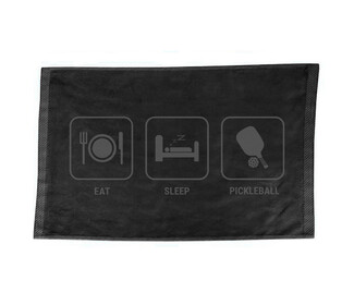 Eat Sleep Pickleball Towel (Black)