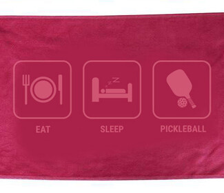 Eat Sleep Pickleball Towel (Pink)