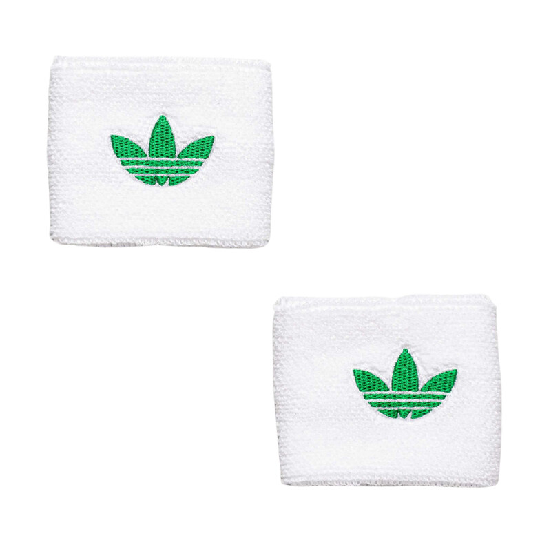 adidas Tennis Small Wristbands (2x) (White/Green)
