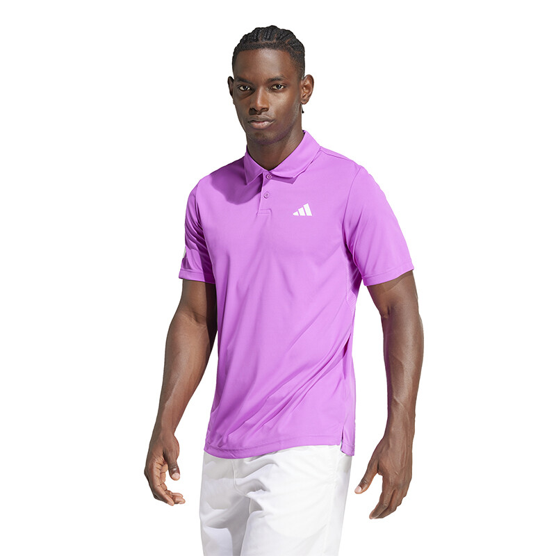 adidas Club 3 Stripe Polo (M) (Purple Burst)