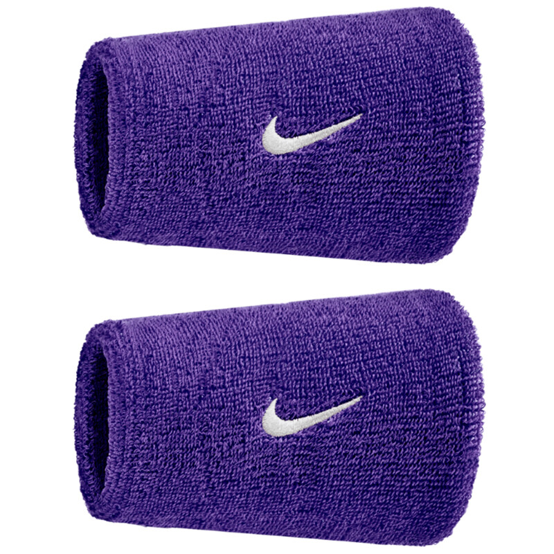Nike Swoosh Classic Doublewide Wristbands (2x) (Cool Purple)