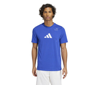 adidas Tennis Category Graphic Tee (M) (Lucid Blue)