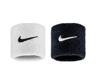 Nike Swoosh Classic Wristbands (2x) (Black/White)
