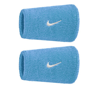 Nike Swoosh Classic Doublewide Wristbands (2x) (University Blue)