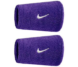 Nike Swoosh Classic Doublewide Wristbands (2x) (Cool Purple)