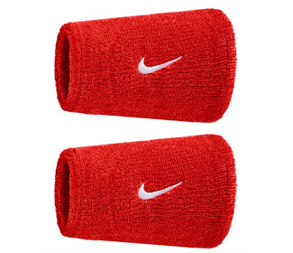 Nike Swoosh Classic Doublewide Wristbands (2x) (University Red)
