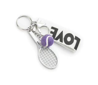 Tennis Racquet Keychain (Purple)