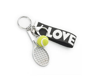 Tennis Racquet Keychain (Neon Yellow)
